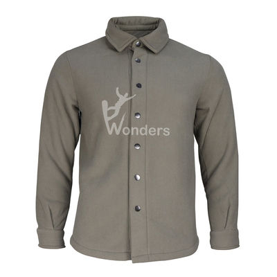 Männer 100% Corduroy Bonded Teddy Fleece Soft Shell Shirt recycelt gefärbt